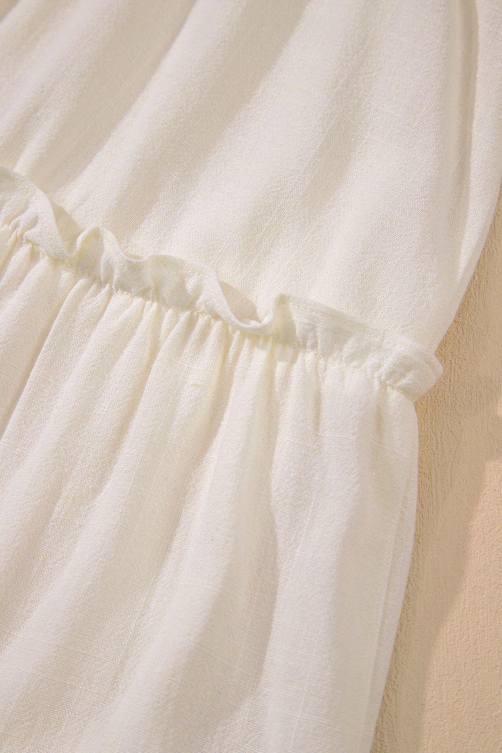 Tied Straps Ruffle Tiered Mini Dress eAura