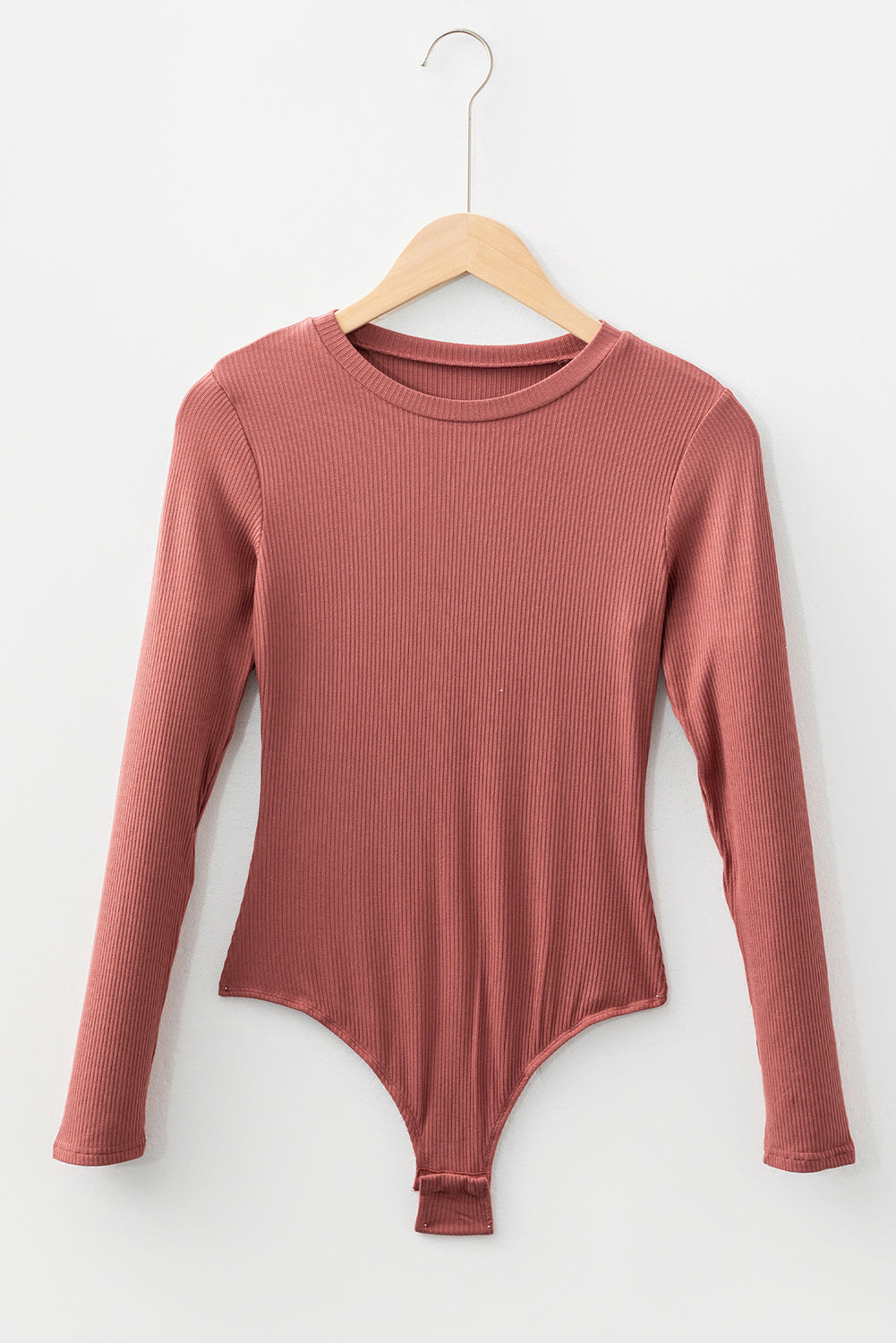 Ribbed Long Sleeve Crew Neck Bodysuit - eAura