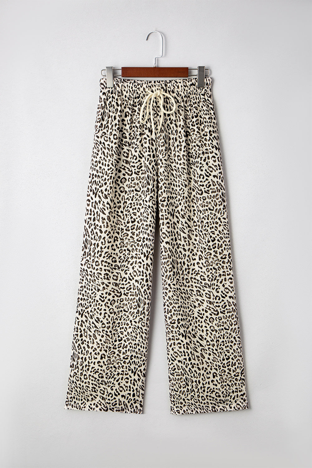 Leopard Drawstring Elastic Waistband Loose Pants - eAura