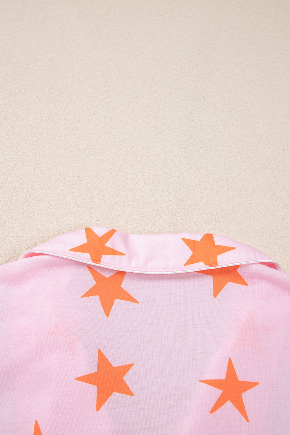 Pink Stars Short Sleeve Shirt and Shorts Bamboo Pyjama Set eAura