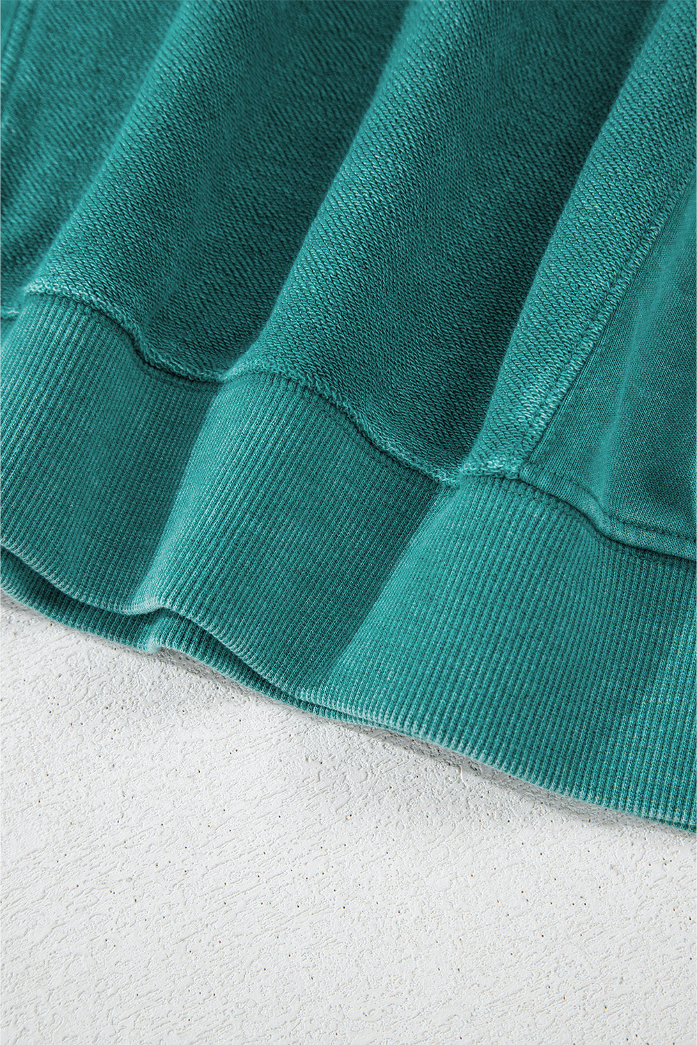 Skobeloff Solid Colour Notched Neck Drop Shoulder Sweatshirt eAura