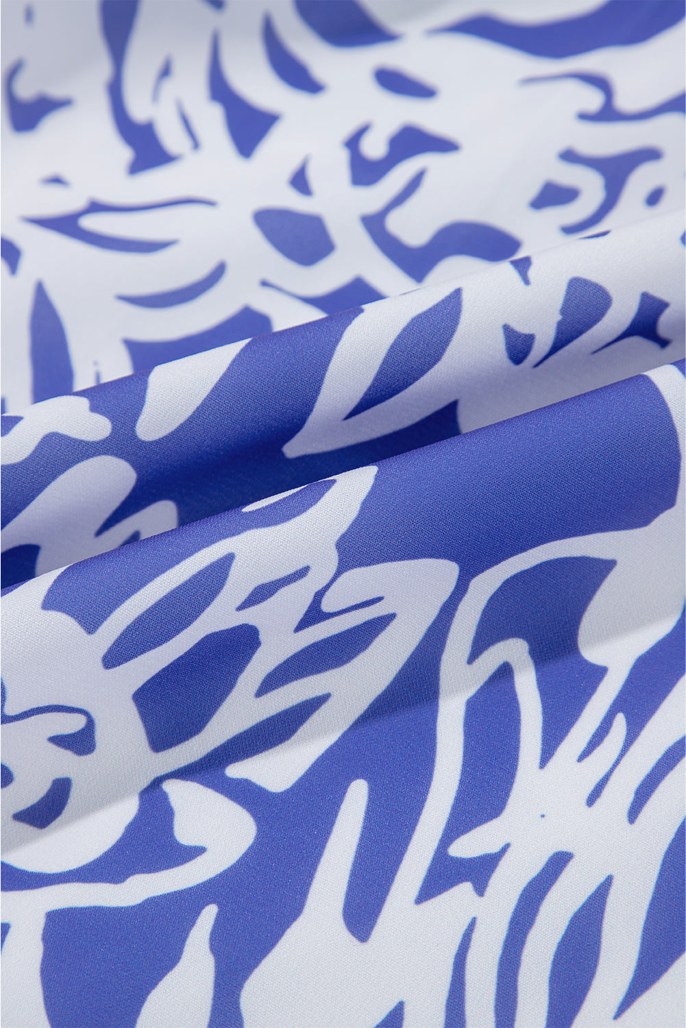 Sky Blue Floral Print Spaghetti Strap High Waist Maxi Dress eAura