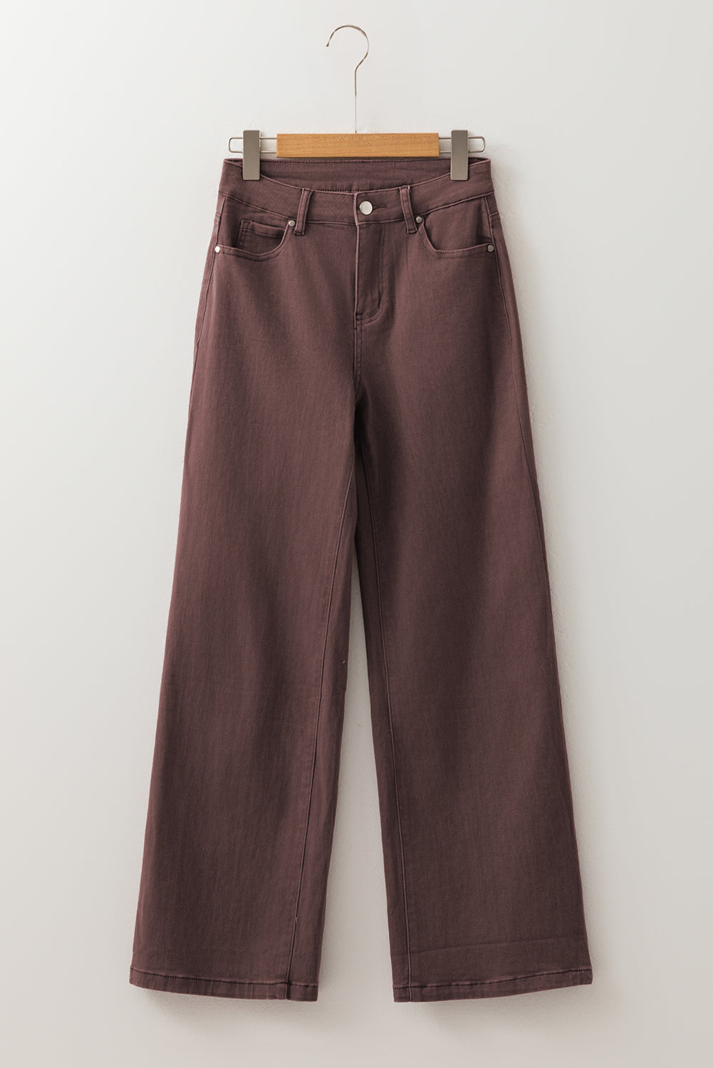 Loose Straight High Waist Solid Colour Jeans eAura