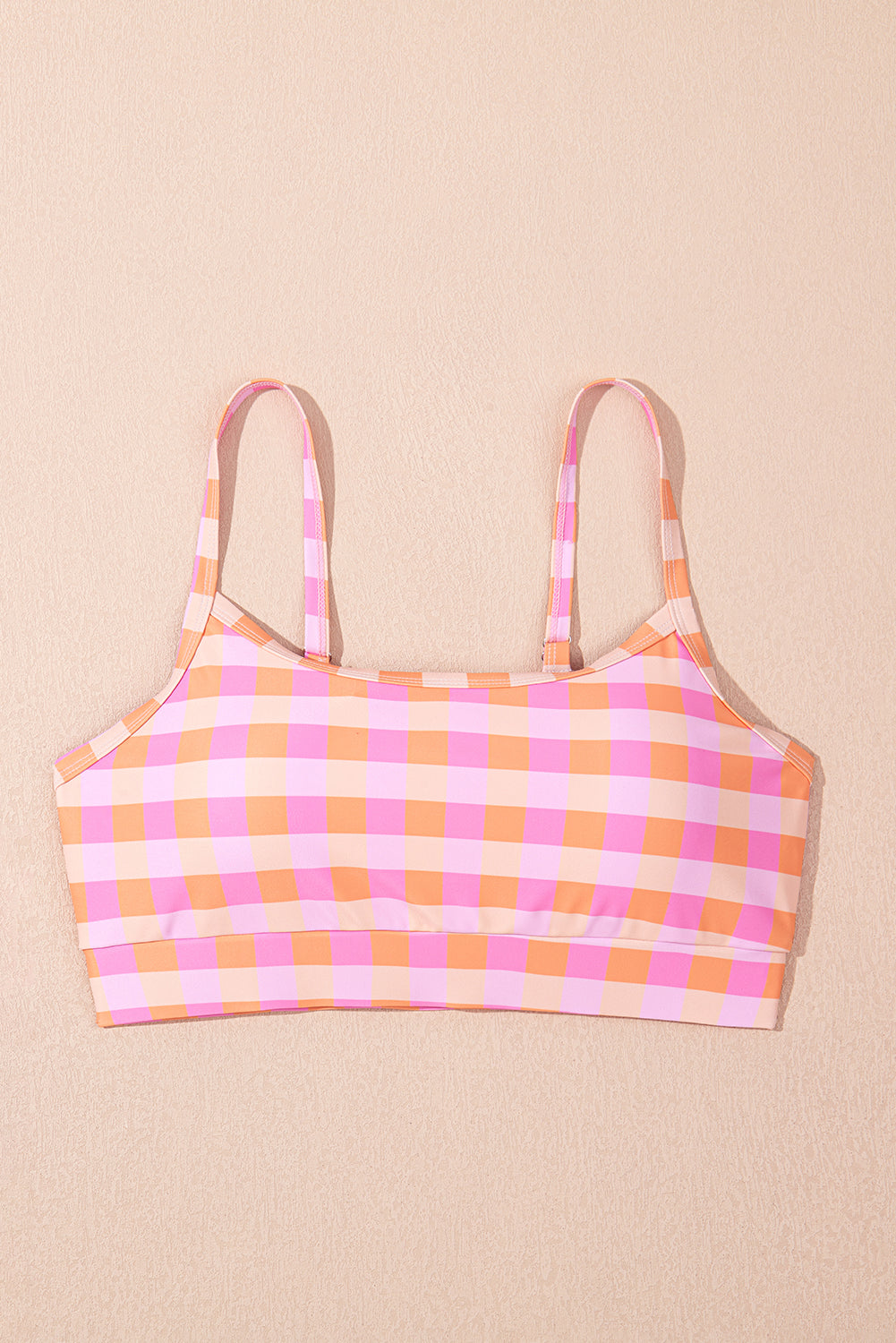 Pink 3pcs Gingham High Waist Bikini & Sarong eAura