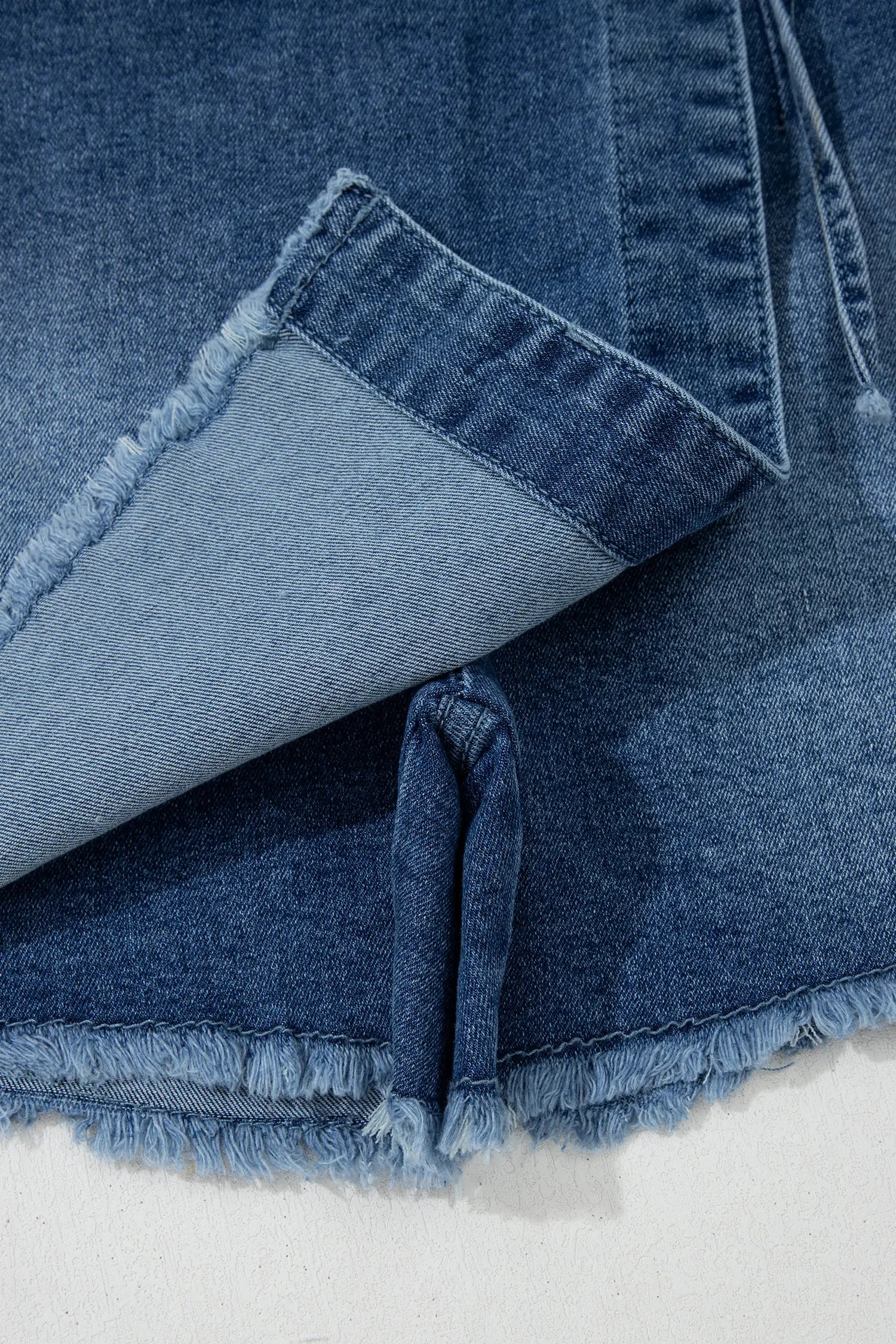 Ashleigh Blue Wrapped Tied Waist Denim Skort