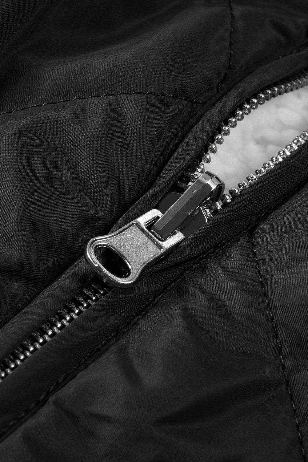 Black Fleece Lined Quilted Zip up Gilet Beagle Boutique Fashion Outlet