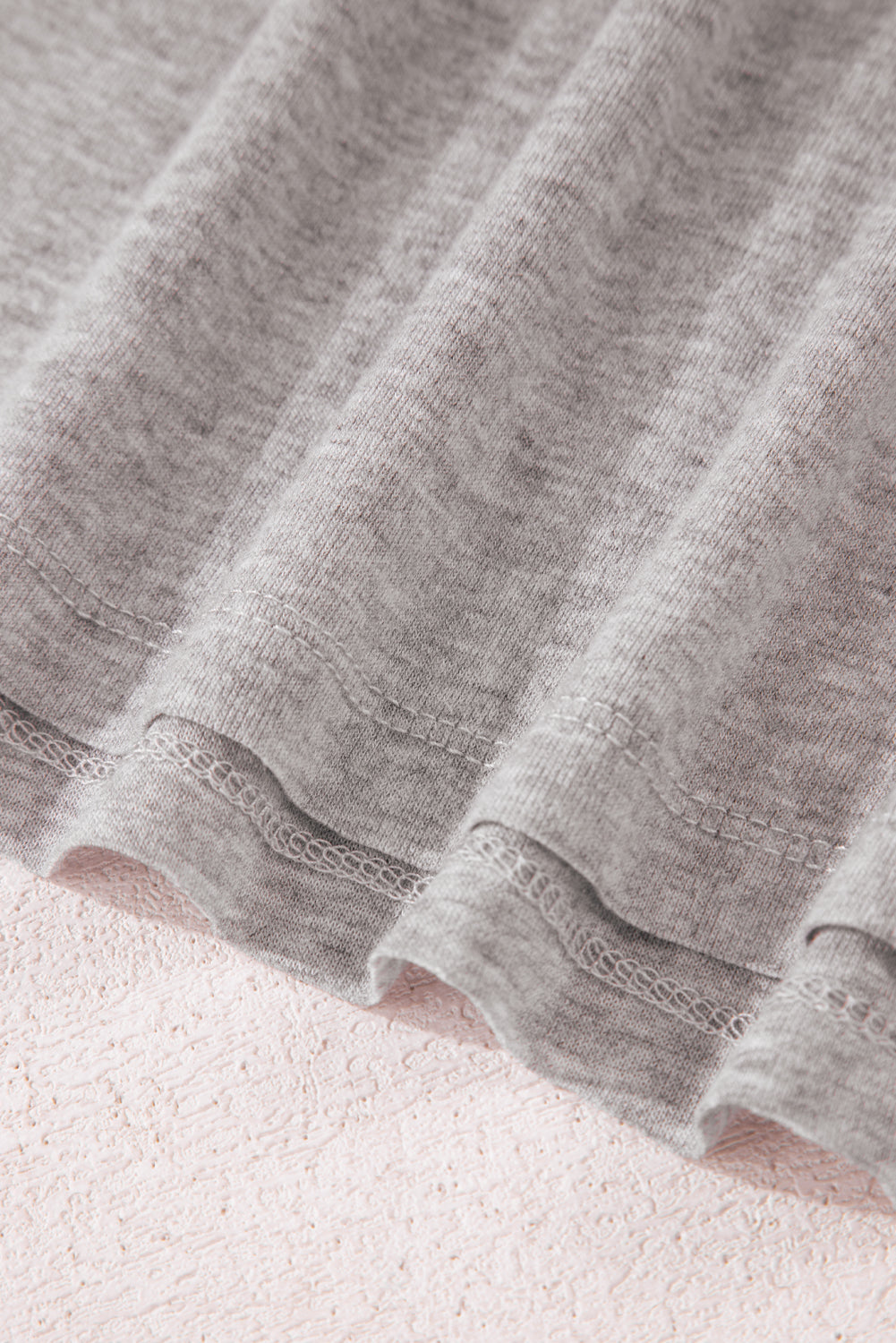 Grey Solid Colour Loose Tee 2 Piece Shorts Set eAura