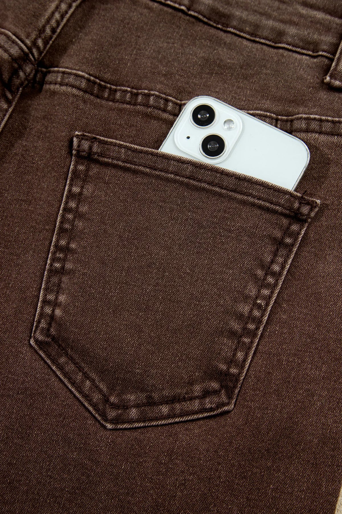 Studded Detail Straight Leg Casual Loose Jeans – Black