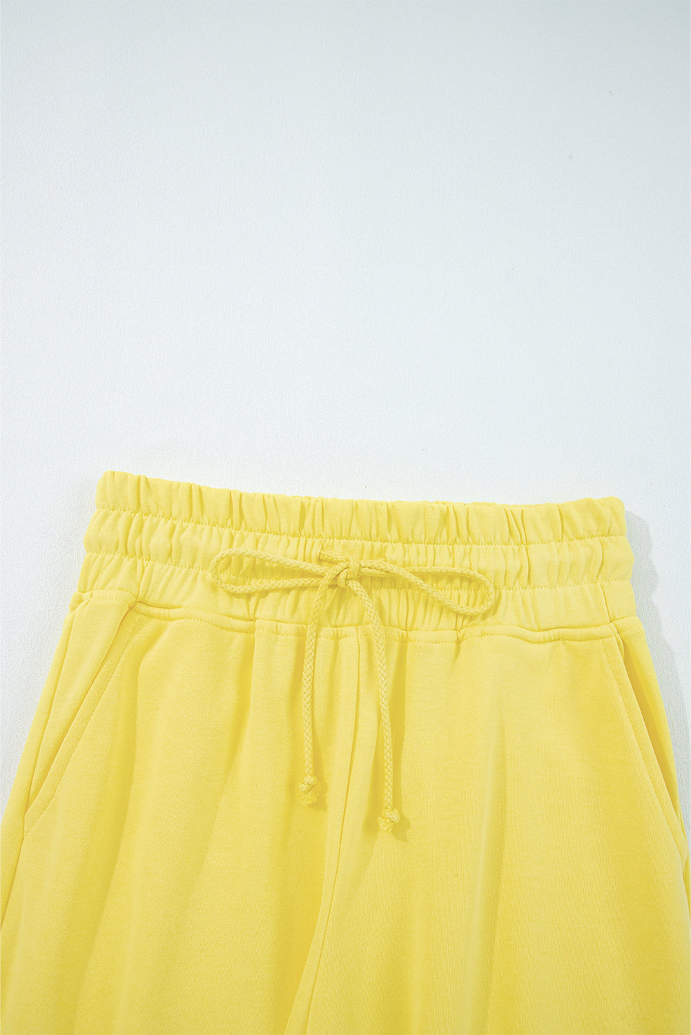 Drop Shoulder Puff Sleeve Crop Pullover and Drawstring Wide Leg Trousers Co-ord Set eAura