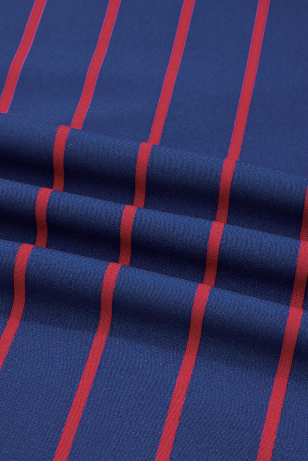 Striped Overlap Detail Drop Shoulder Pullover Sweatshirt eAura