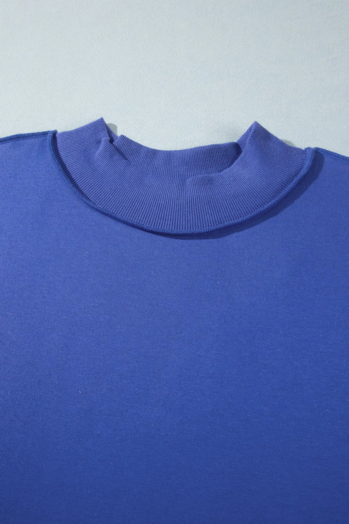 Exposed Seam Detail Reversible Double Wear Plus Size Sweatshirt