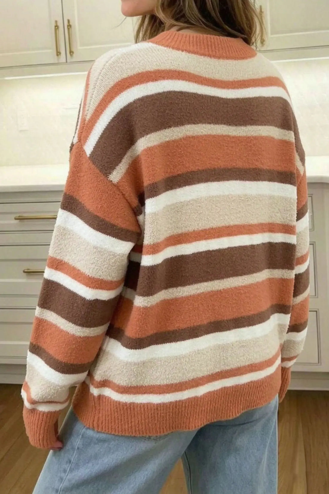 Dropped Shoulder Loose Pullover Sweater
