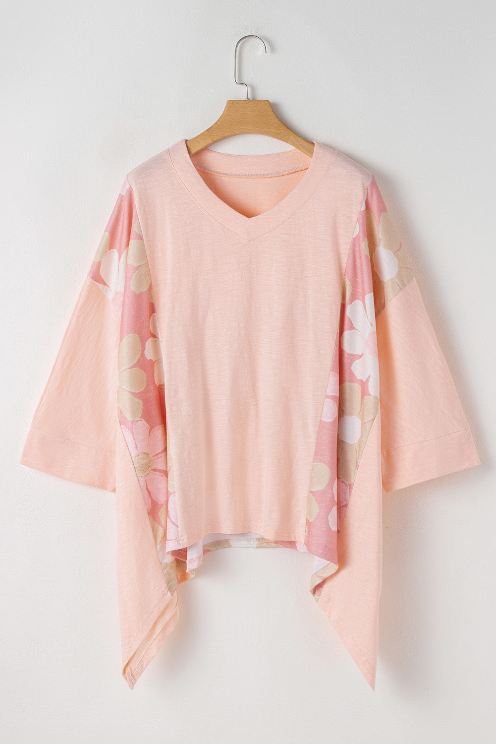 Green Plus Size Flower Patchwork High Low Top BB Fashion Outlet