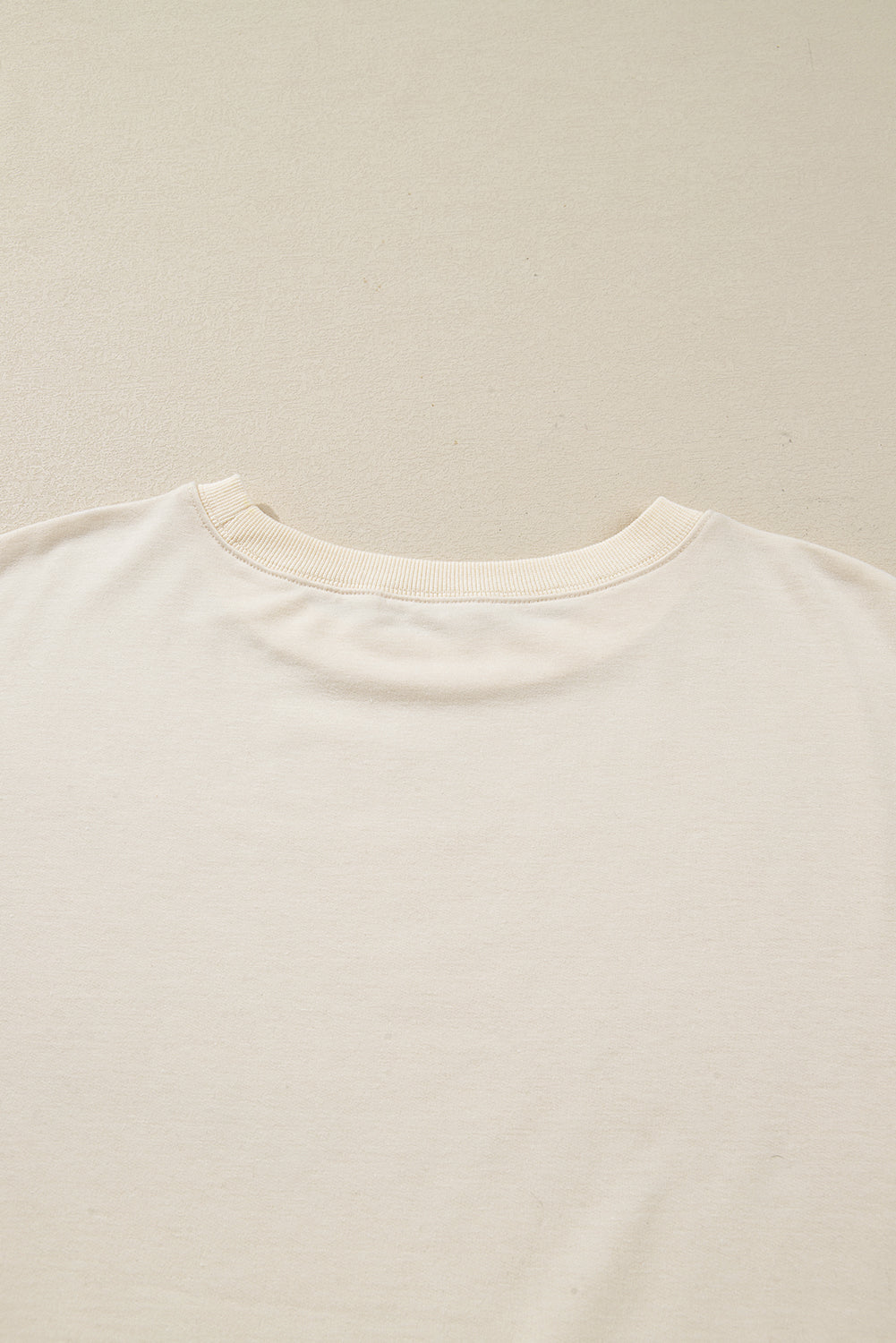 Beige Plus Size Patchwork Sleeve Pullover Top - eAura