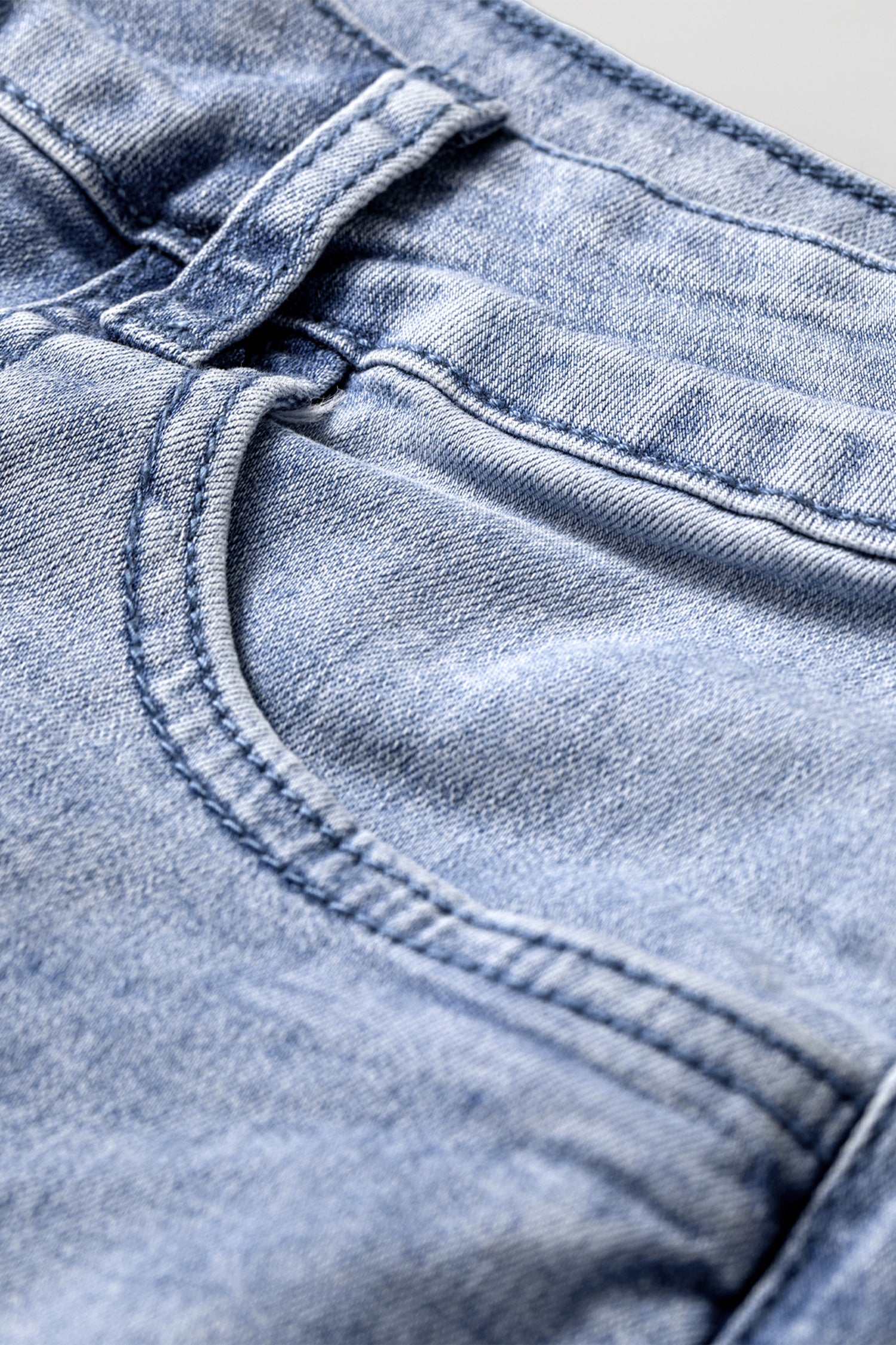 Turn-up Cuffs Loose Jeans – Beau Blue