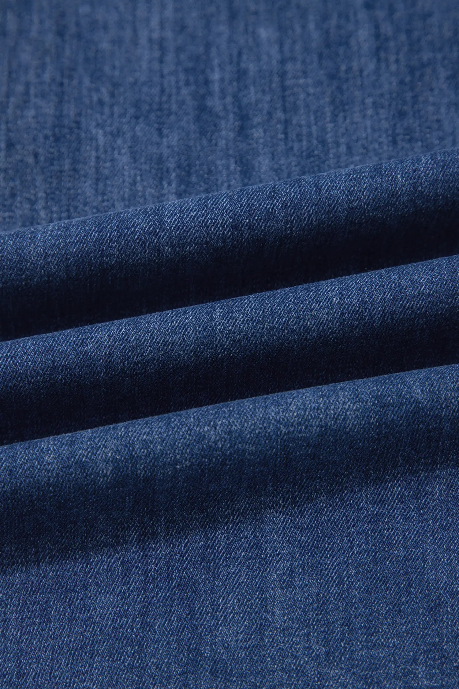 Ashleigh Blue Golden Button Detail Rolled Edge Flare Leg Jeans