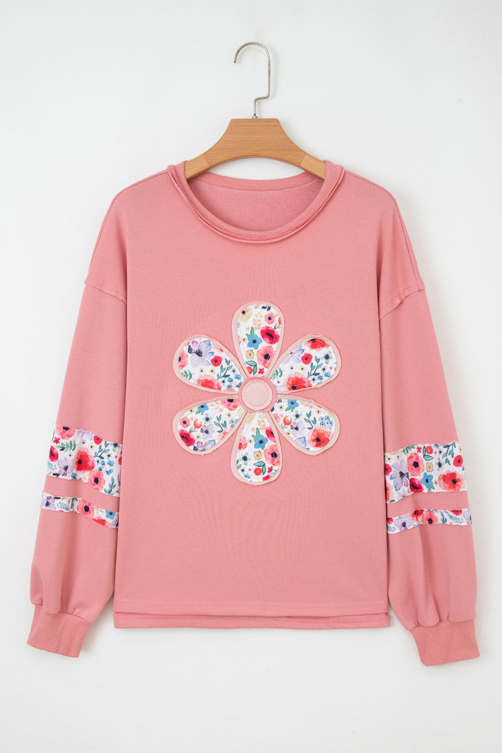 Floral Oversize Pullover Sweatshirt - eAura
