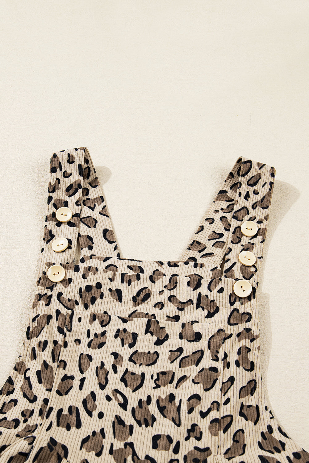 Brown Leopard Bib Wide Leg Jumpsuit - eAura
