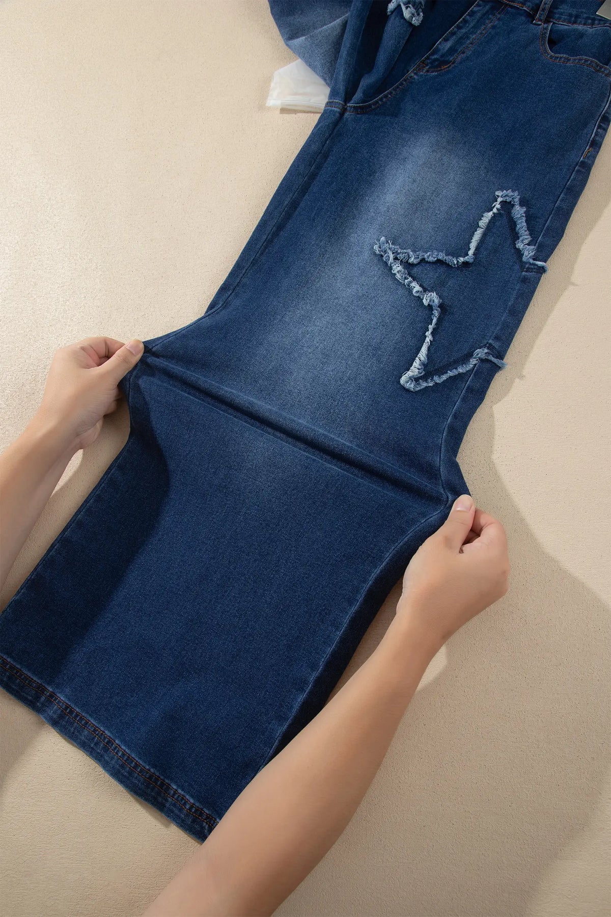 Star Decorated Wide Leg Jeans – Ashleigh Blue