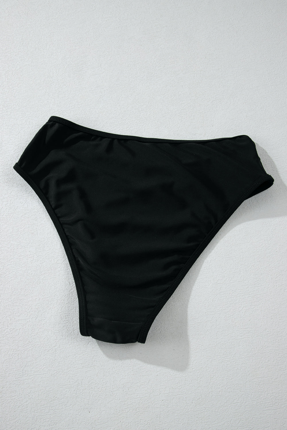 Black Sheer Mesh Edged Halter V Neck Push Up Bikini eAura