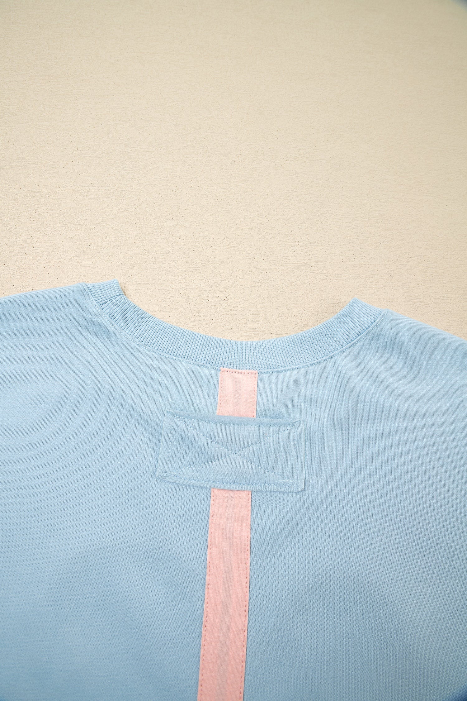 Big Flower Patch Drop Shoulder Long Sleeve Top - eAura