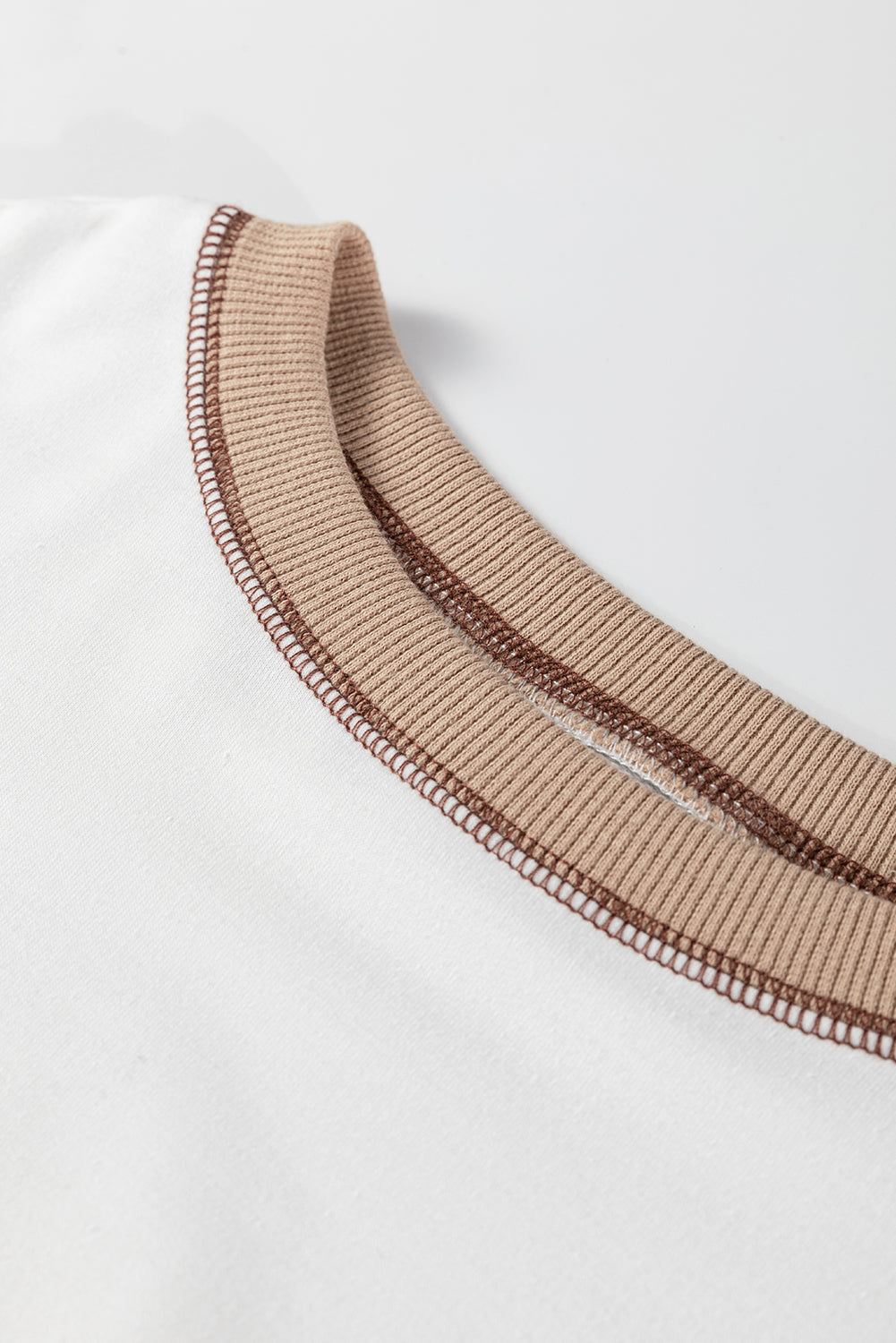 Striped Contrast Stitching Oversized Sweatshirt - eAura