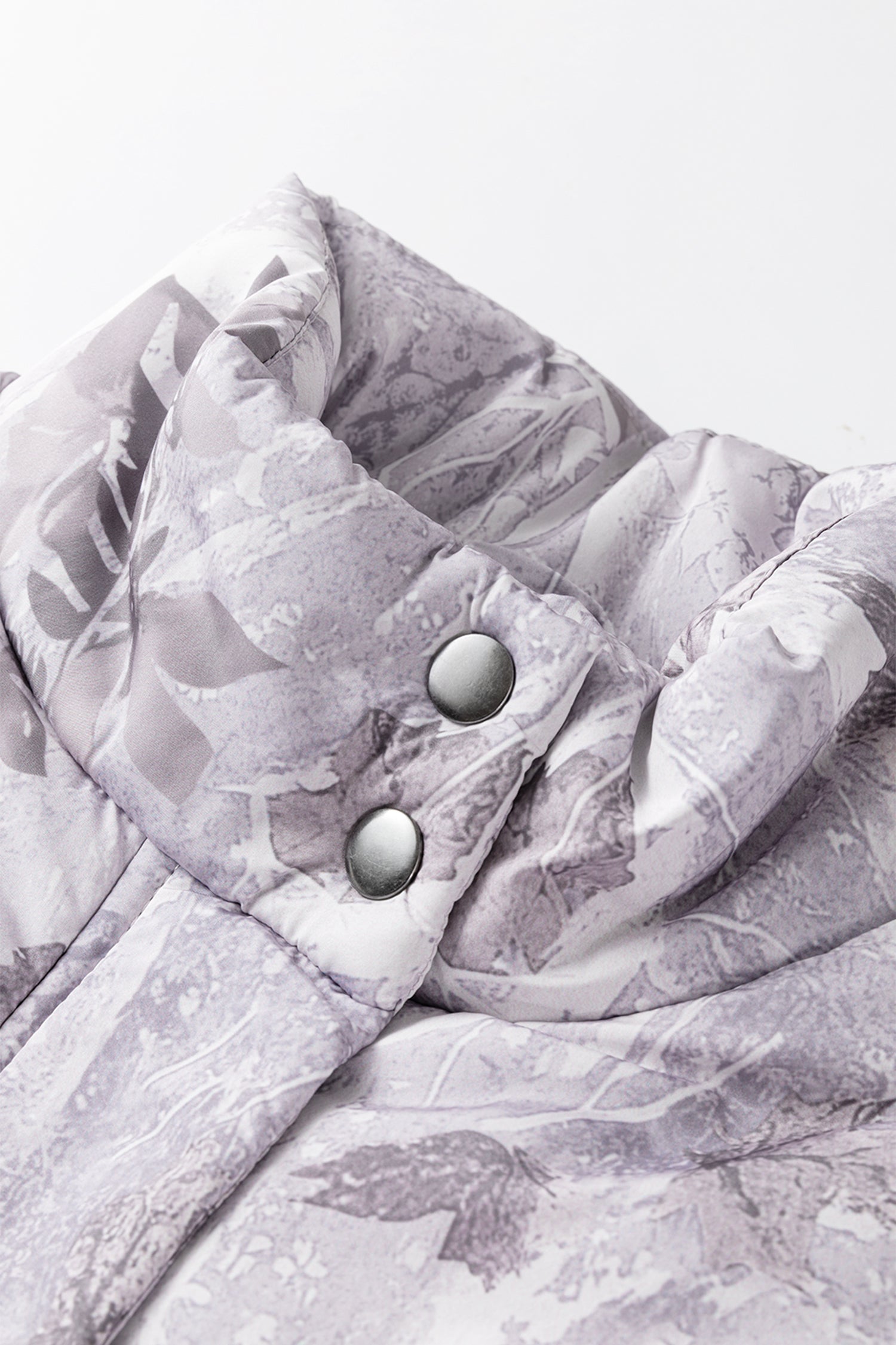 Camo Leaf Print Winter Puffer Vest - Outerwear/Vests