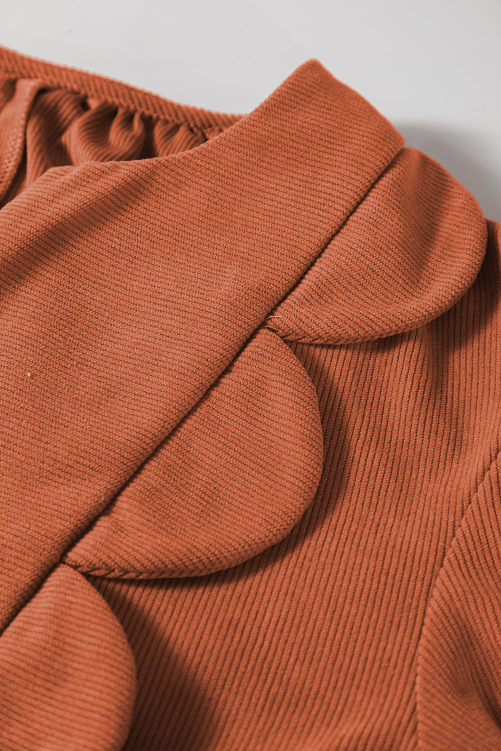 Scallop Detail Pleated Soft Cord Mini Dress - eAura