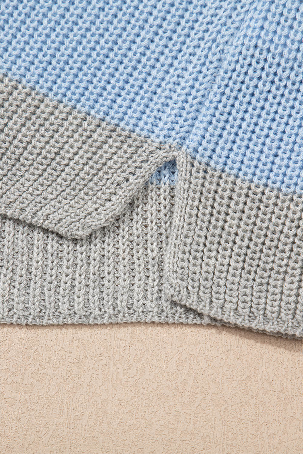 Light Blue V Neck Sweater Top eAura