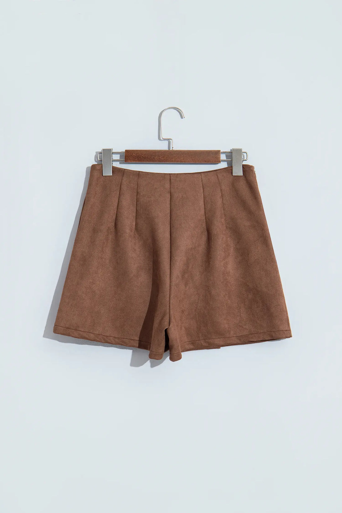 Mini skirt asymmetric wrap with button detail