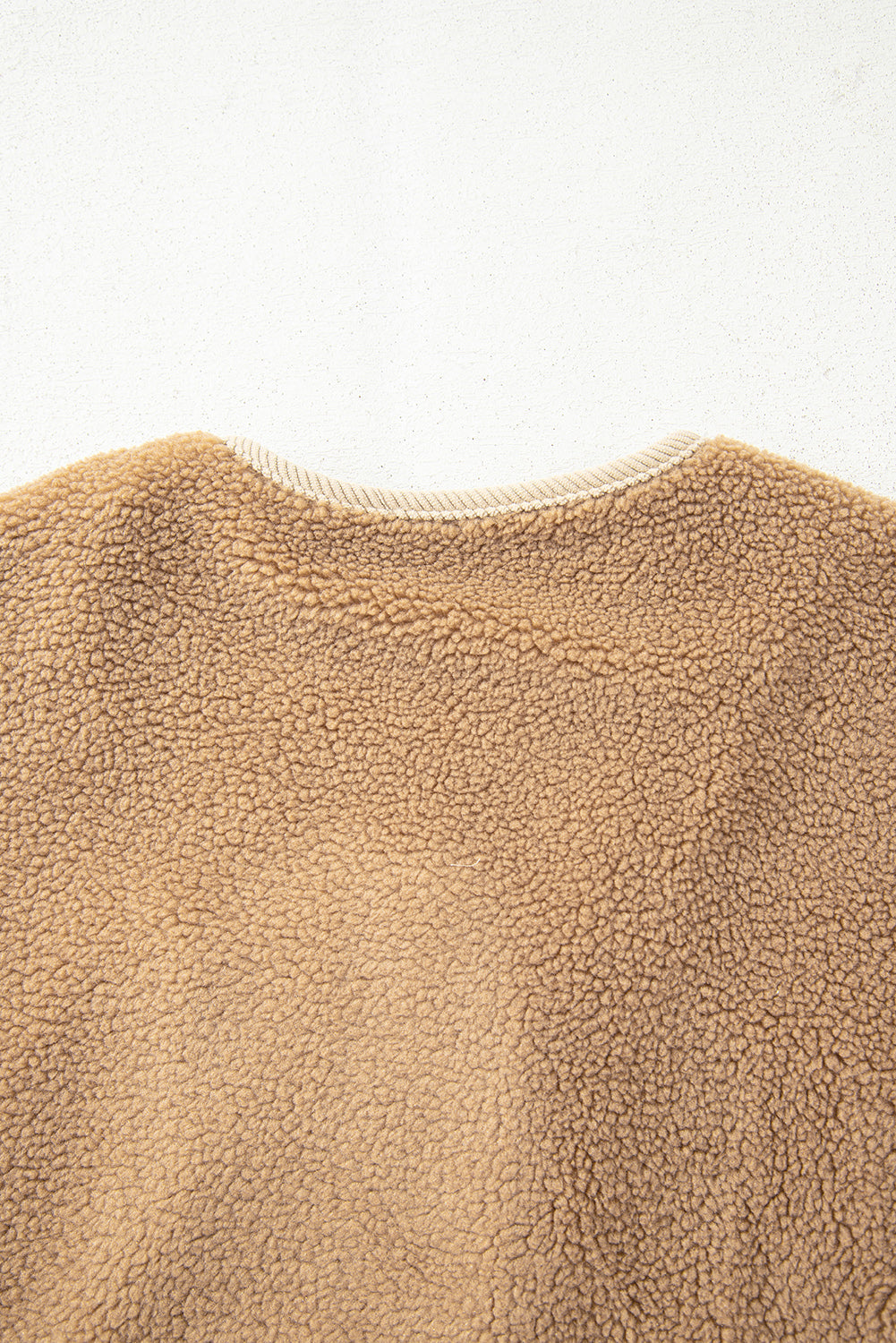 Plush Corduroy Edge Patchwork Jacket with Big Pockets - eAura