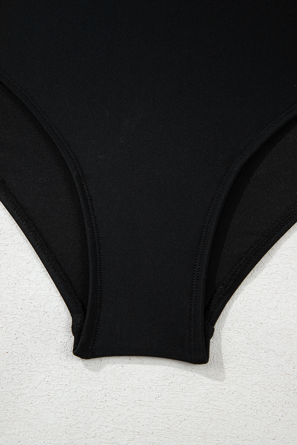 Black Sleeveless Strappy Halter Neck One Piece Swimsuit eAura