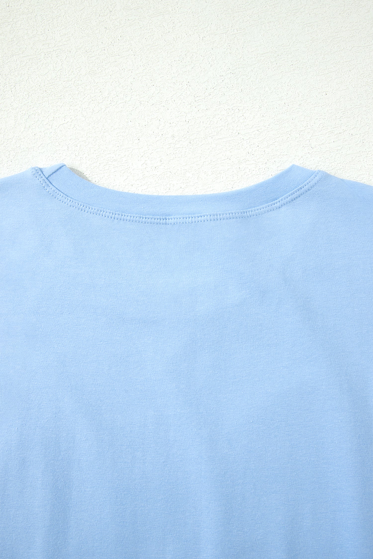 Big Bow Stitched T-Shirt Shift Mini Dress – Blue
