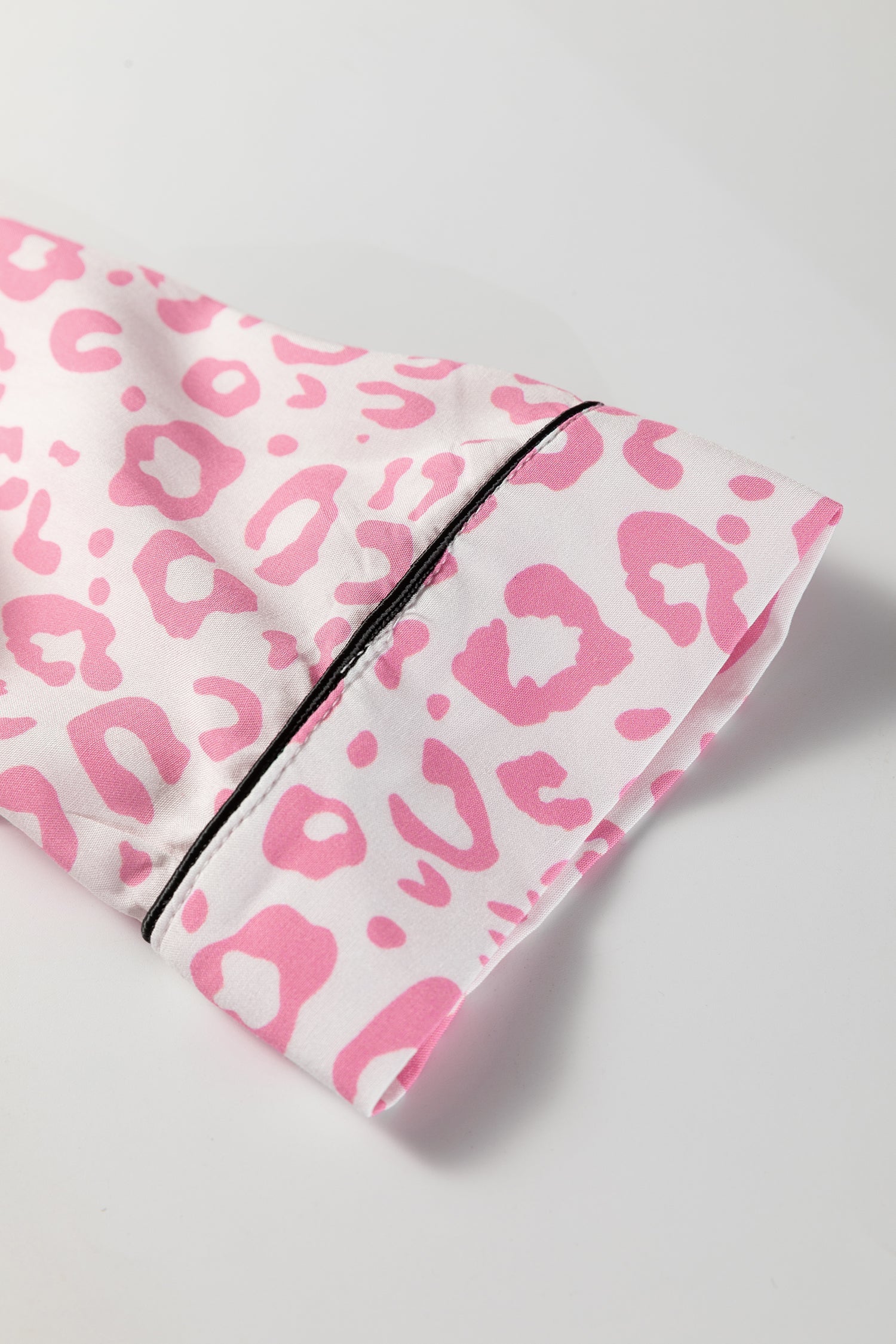 Pink Leopard Print Long Sleeve Pyjama Set - Loungewear & Sleepwear/Loungewear