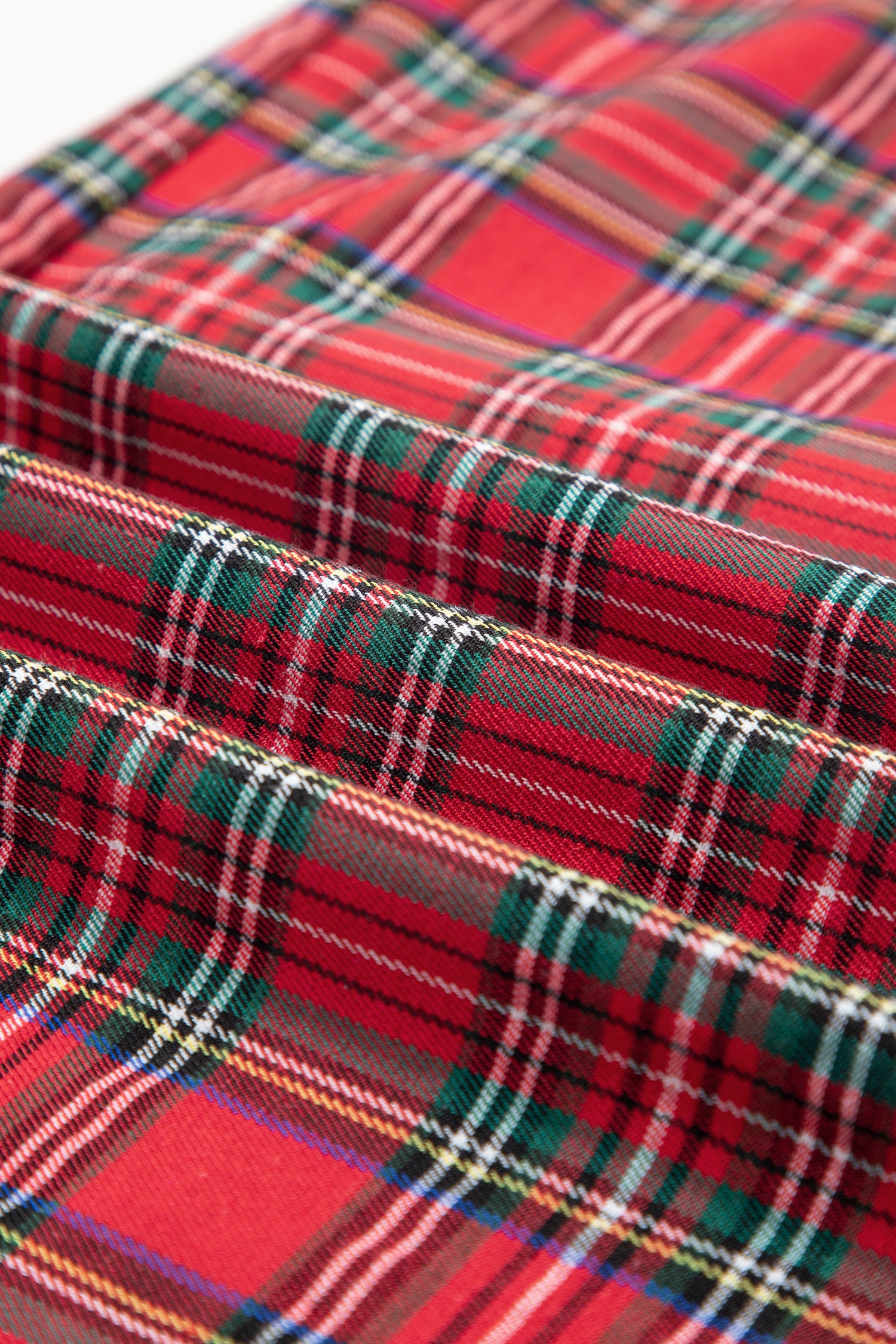 Red Festive Plaid Wide Leg Pull On Trousers