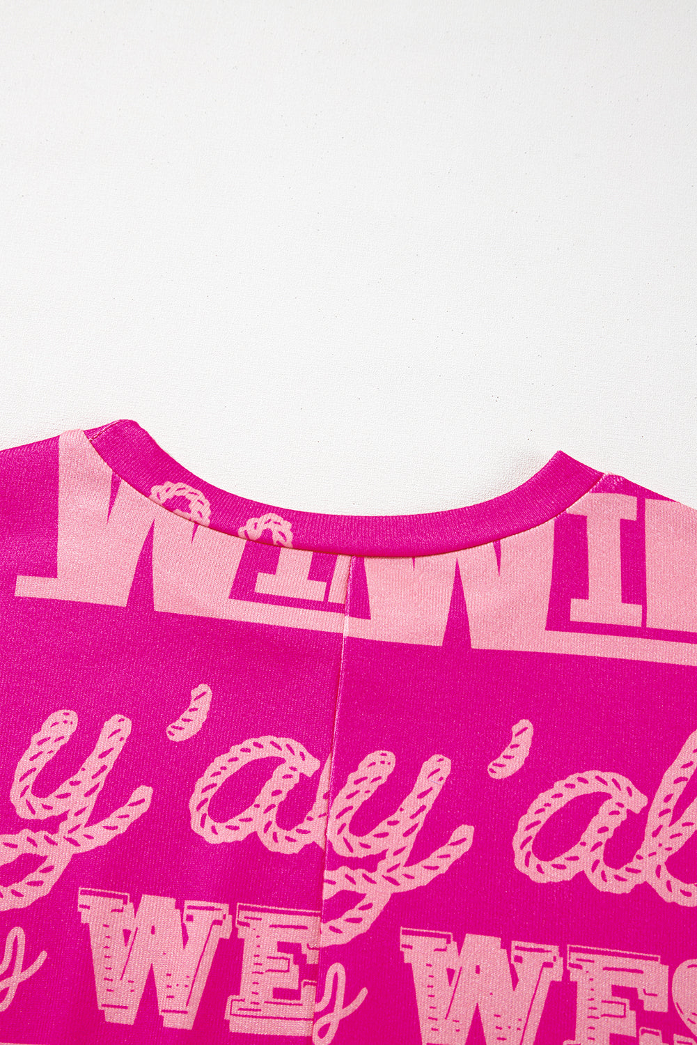 Rose Howdy Cowboy Letter Printed Western Fashion Tee eAura