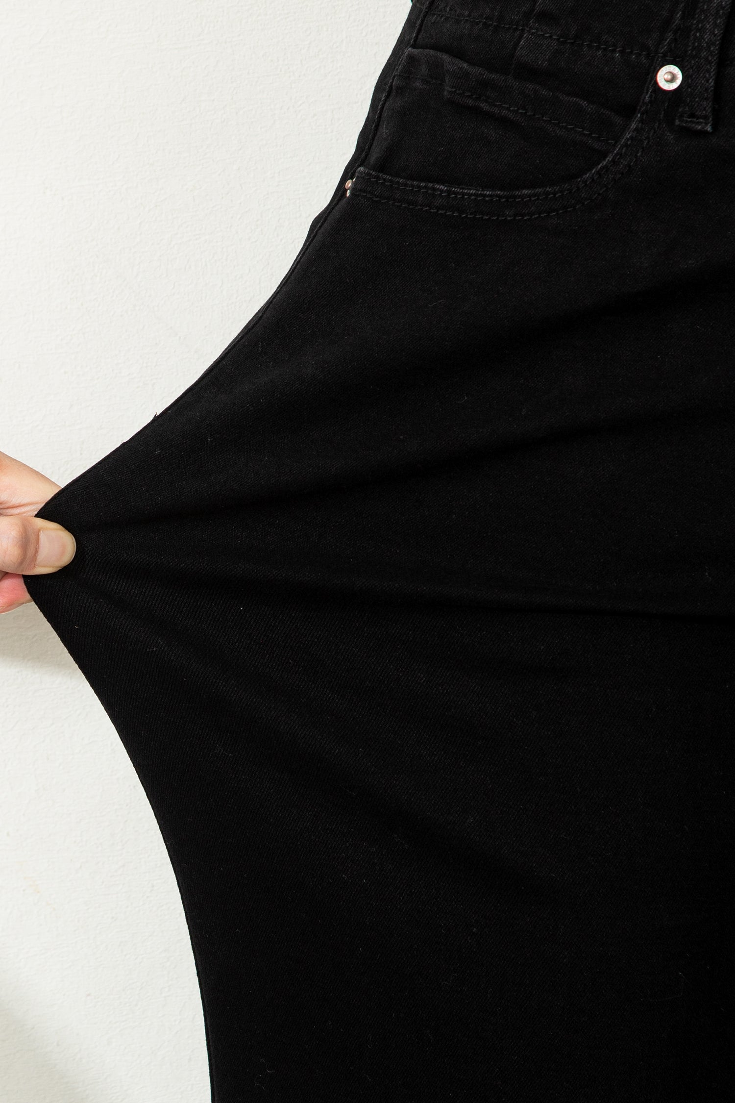 Double Button High Waist Flared Bottom Jeans - Bottoms/Jeans/Flared&Bootcut