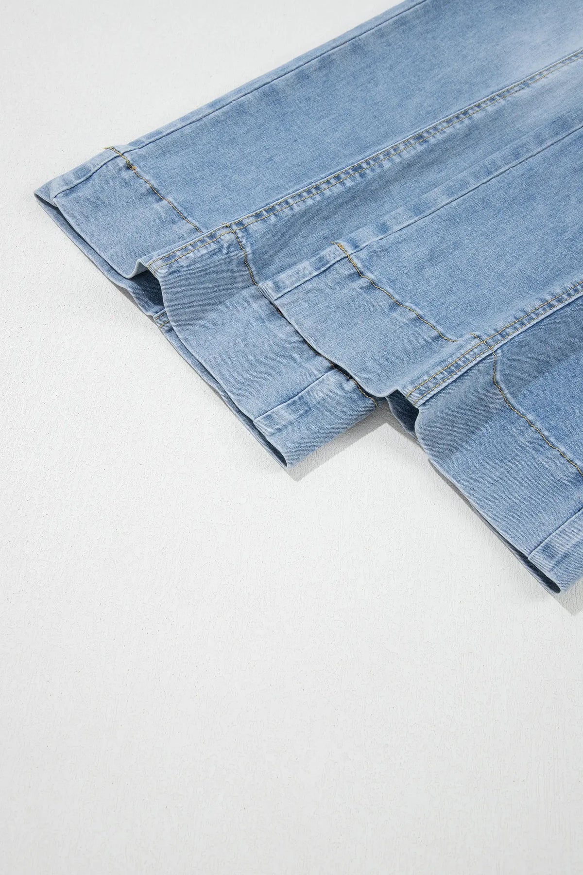 Beau Drawstring Waist Wide Leg Ankle Length Jeans