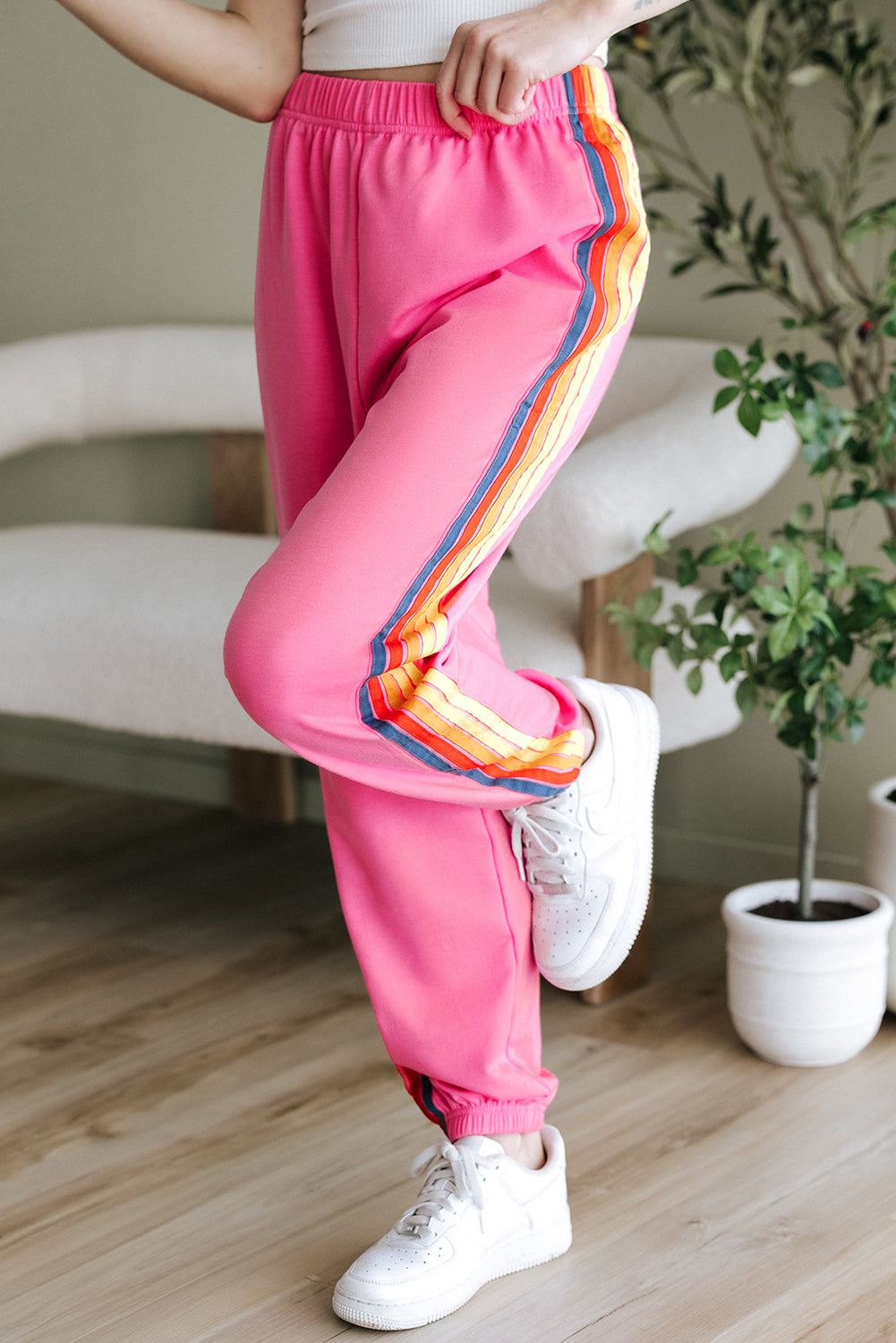 Pink Counting Rainbows High Waist SweatTrousers eAura
