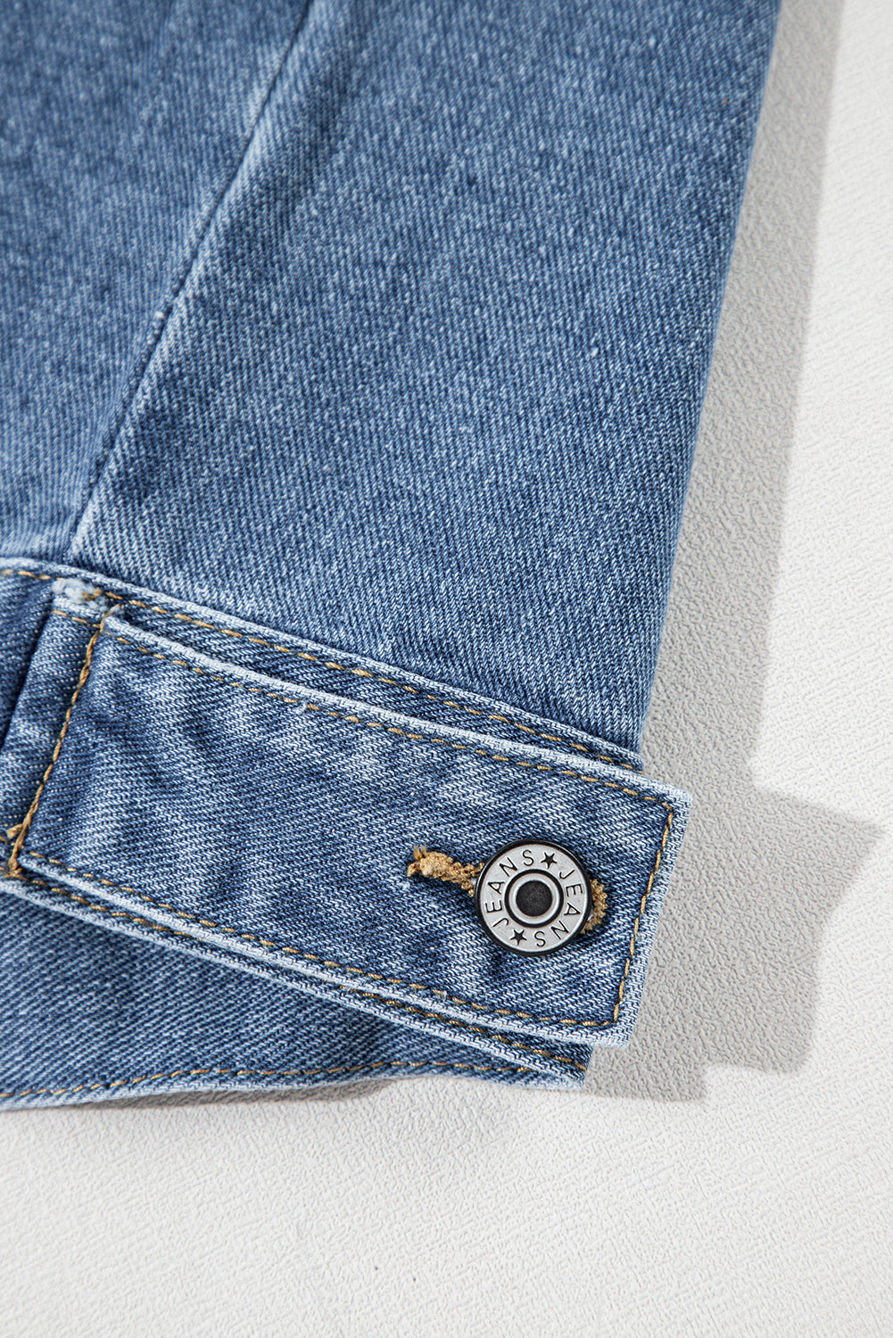 Light Blue Washed Oversize Pocketed Denim Jacket eAura