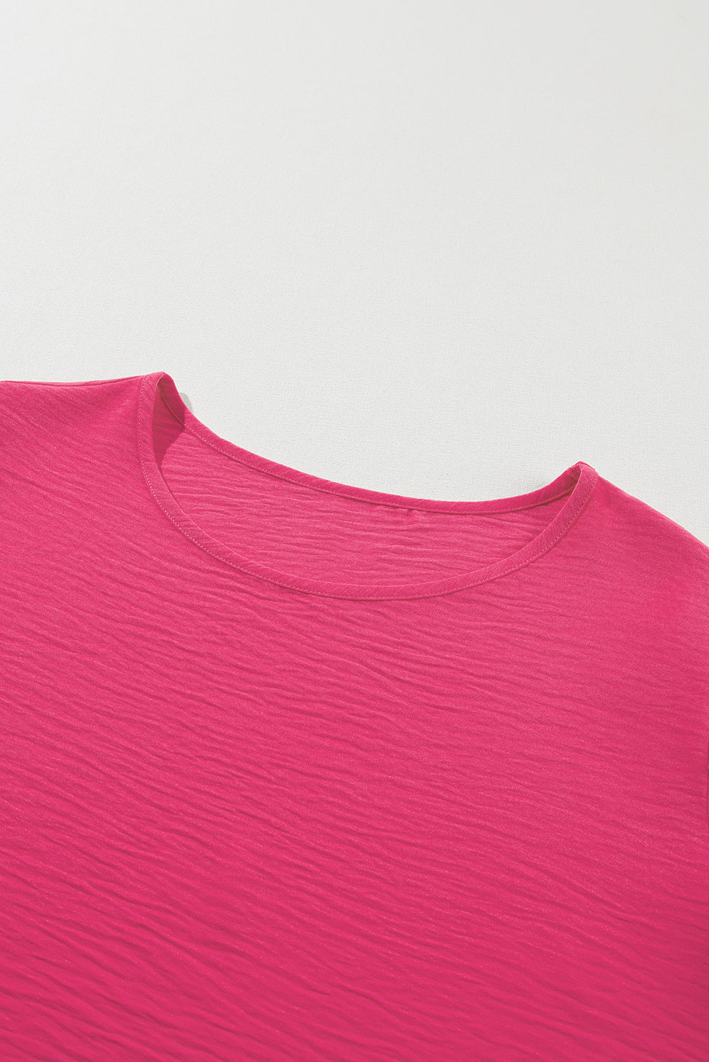 Bright Pink Ruffled Short Sleeve Plus Size Top BB Fashion Outlet