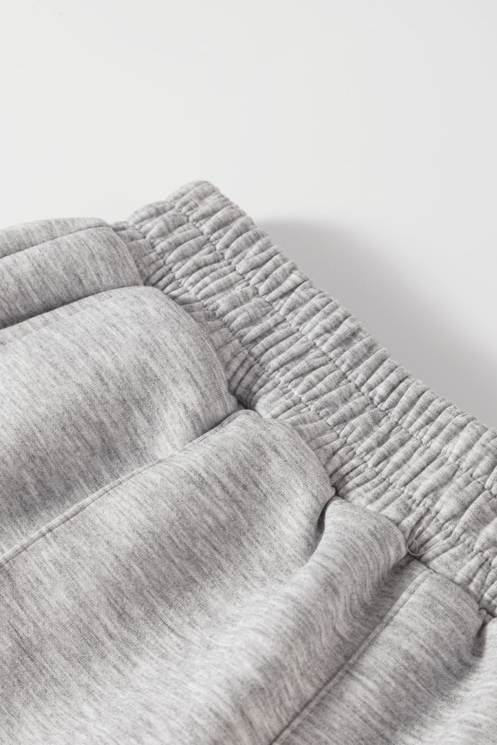 Solid Zip Sailor Collar Pullover Athleisure Sweatpants 2pcs Set – Light Grey