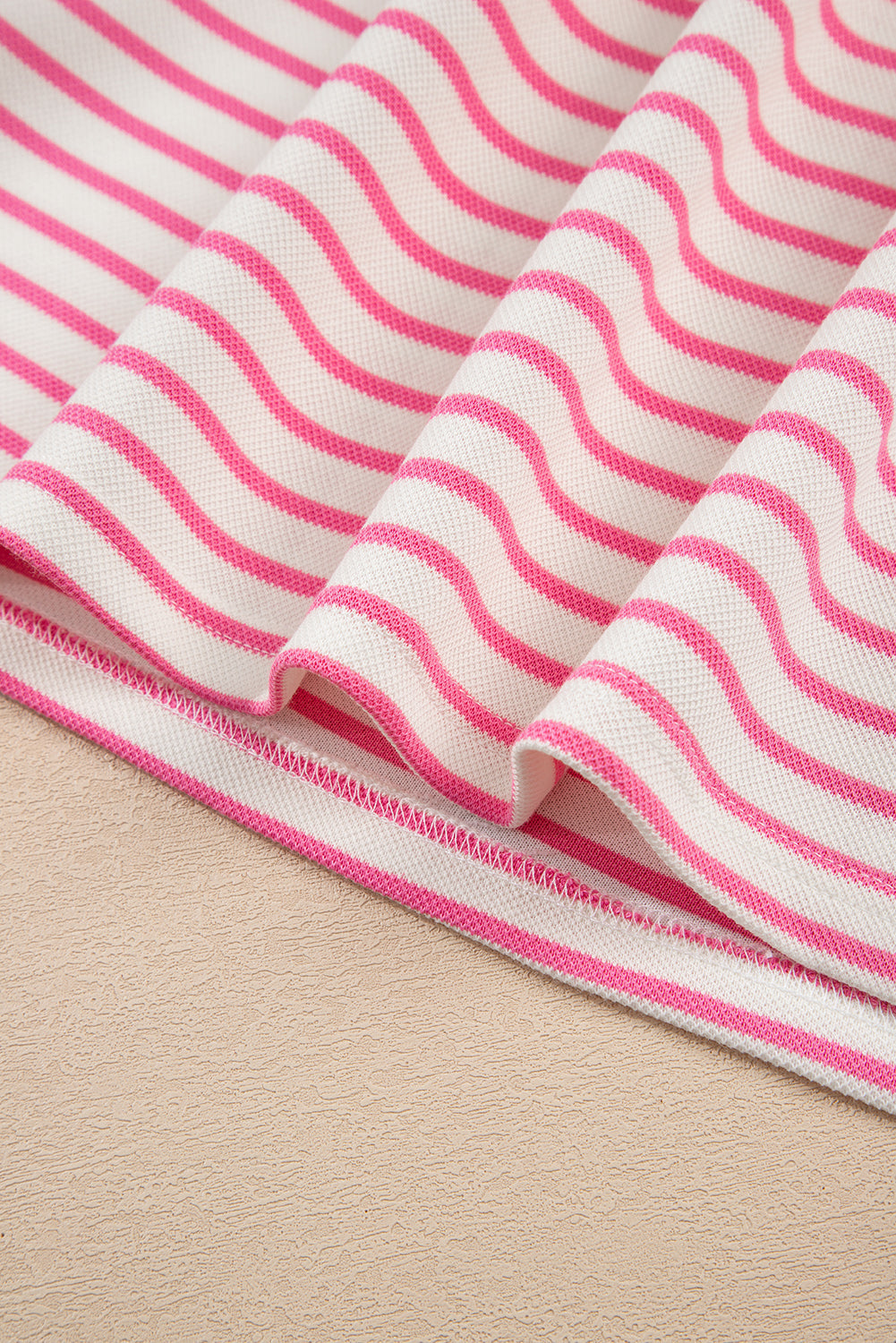 Stripe Collared V-Neck Drop Shoulder Pullover and Skort 2pcs Co-ord Dear-Lover Dropshipping