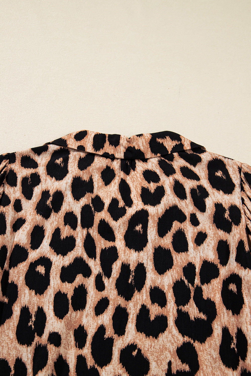 Leopard Print Smocked Detail Flowy Midi Dress - eAura