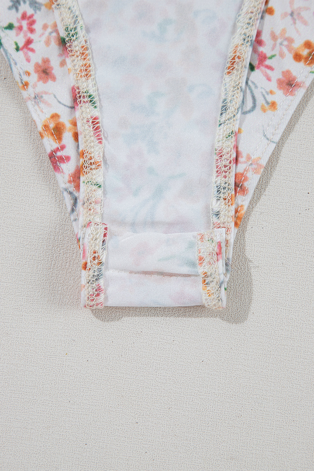 Orange Short Sleeve Floral Ruched Sweetheart Bodysuit eAura