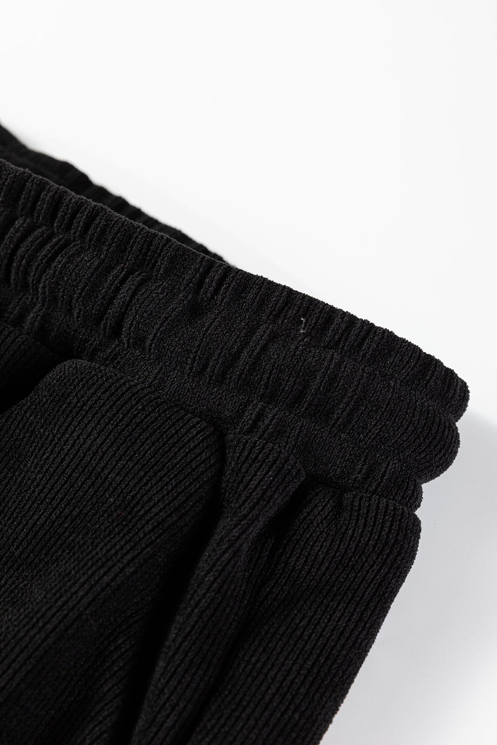 Textured Drop Shoulder Pullover Drawstring Shorts Co-ord Set - eAura