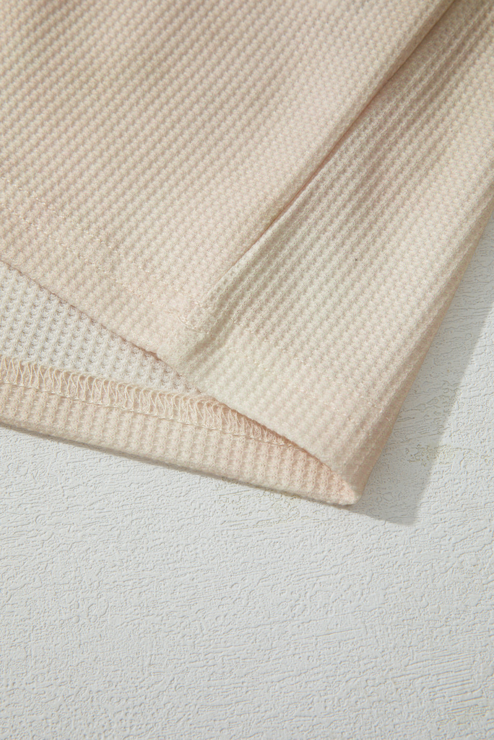 Floral Patched Waffle Textured V-Neck Casual Hoodie - eAura