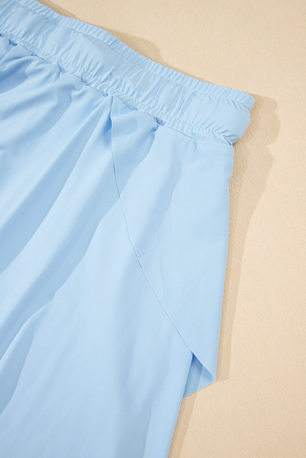 Sky Blue Drawstring High Waist Lined Tennis Skorts eAura