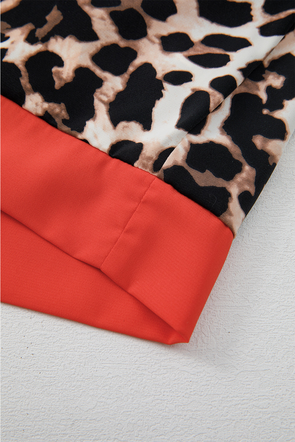Brown Animal Print Colour Contrast Edge Loose Fit Trousers Set eAura