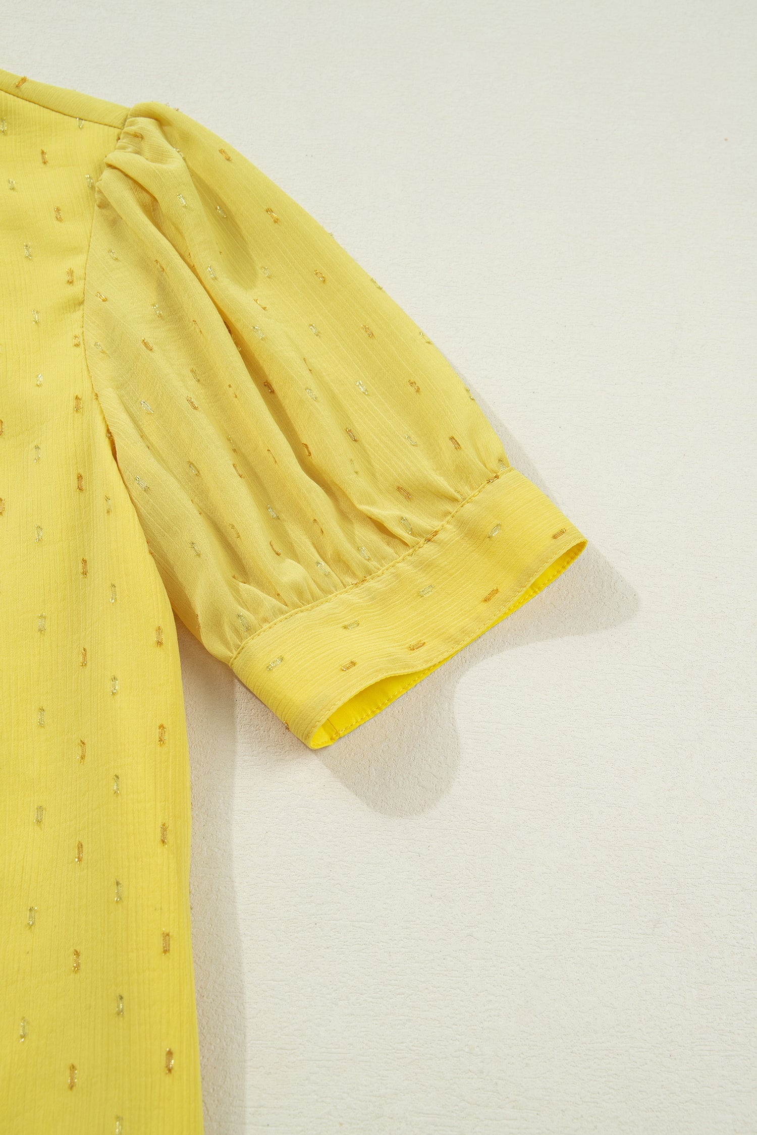 Metallic Jacquard Short Sleeve Shirt - eAura